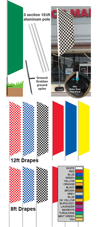 Zephyr Drape Flags