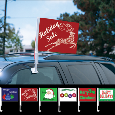 Holiday Clip-On Car Flag EZ-418-HOL