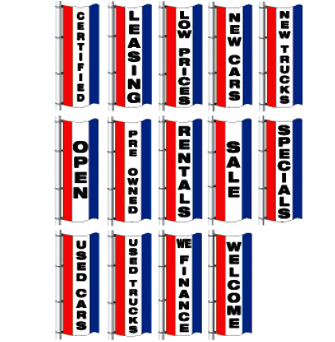 cds-Vertical Slogan Drape Flag-ez-359 3x8 Foot Flags