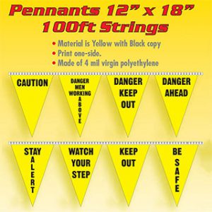 100 foot Safety Pennants