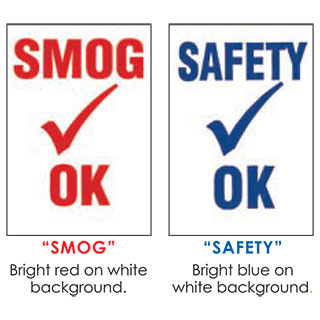 Smog Check-Safety Check Decals